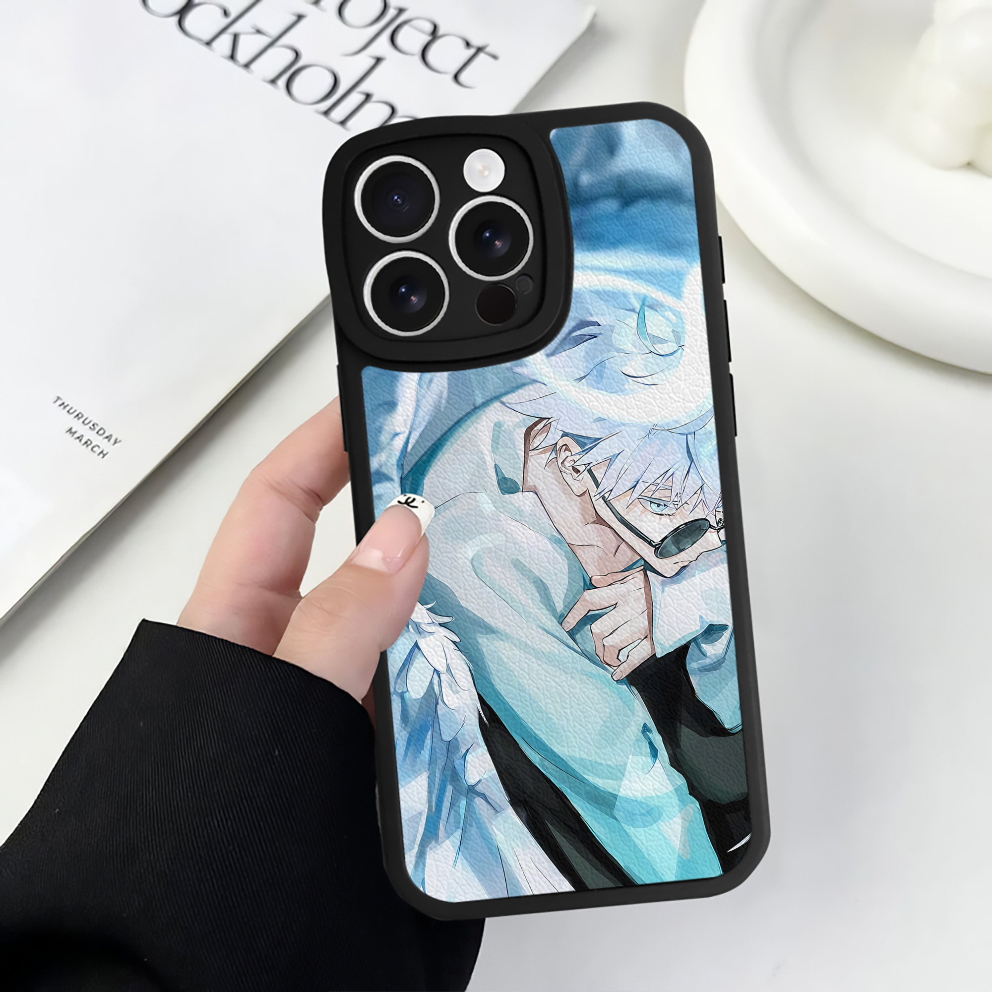 （画像用） 呪術廻戦 Jujutsu Kaisen 【iPhone 16シリーズ対応】シリコンスマホケース（レザー調） 材質：シリコン